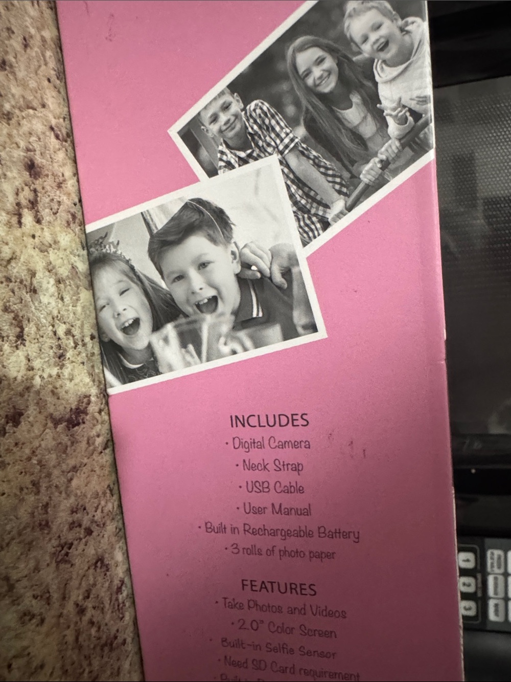 Pink Compact Kids Digital Camera - Cute Portable Photo Camera - Picture 3 of 3
